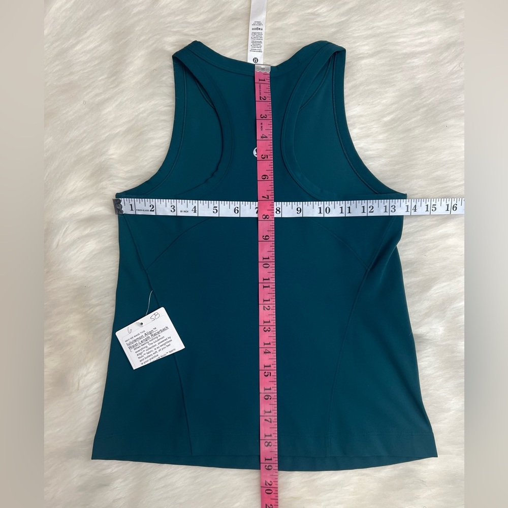 ‼️SOLD‼️🆕Lululemon 🍋Align™ Waist-Length
Racerback Tank Top Colour Storm Teal 6 - Picture 10 of 10